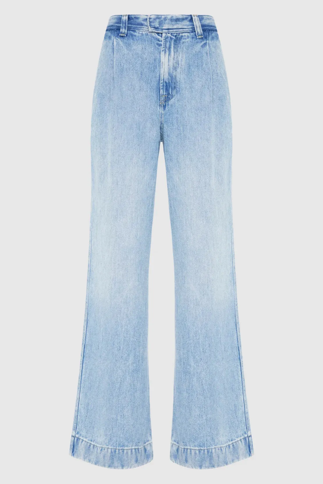 7 For All Mankind Pleated Trouser Jean- Abyss Light Blue
