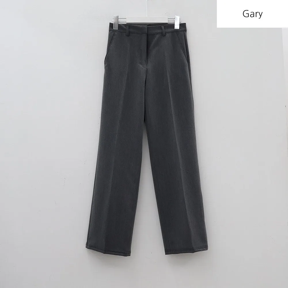 Basic Semi Wide Leg Tailored Pants BA18