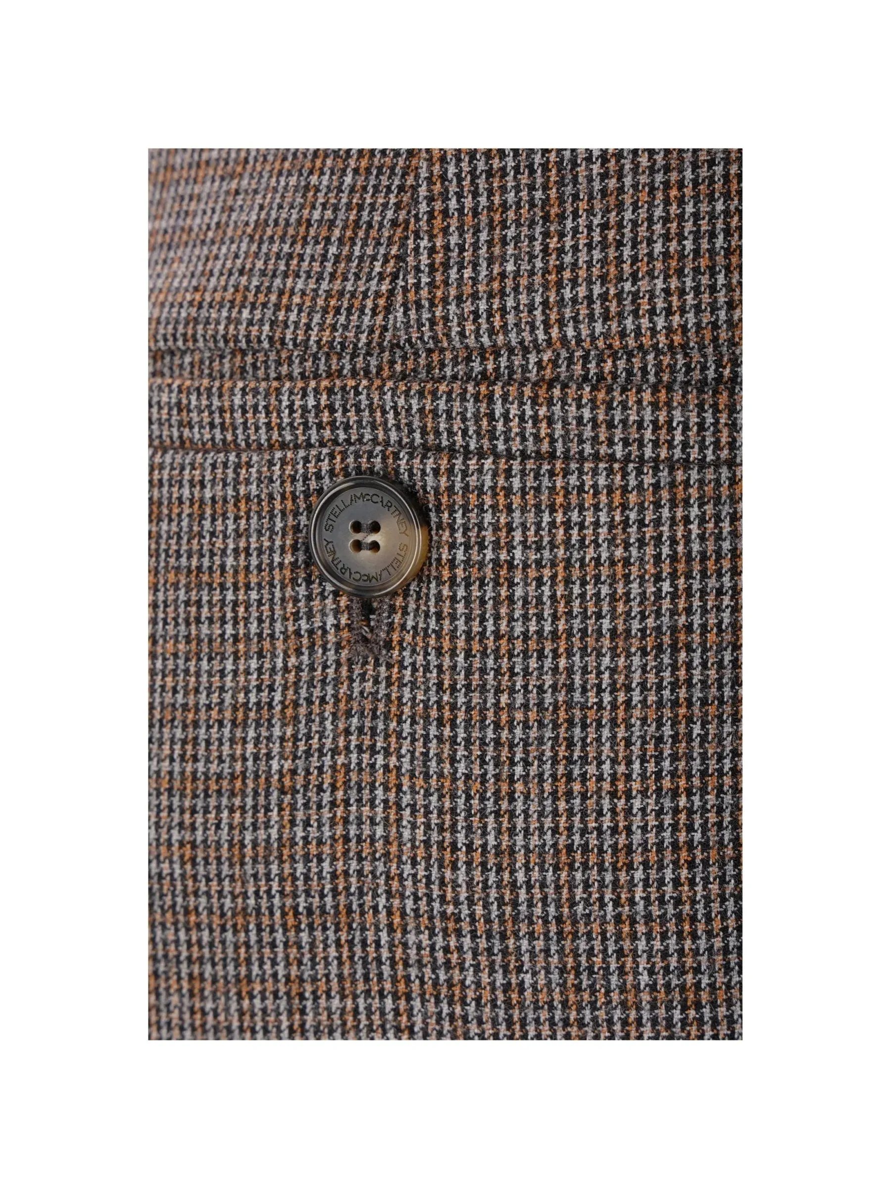 Bootcut Check Wool Trousers