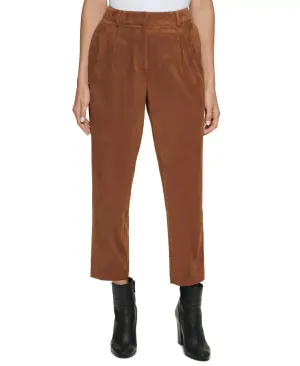 Calvin Klein Faux-Suede Cropped Pants