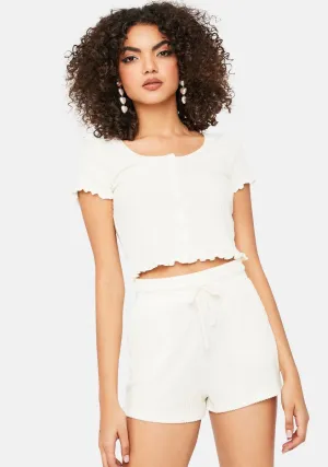 Comfy Chic Ribbed Tee And Shorts Set