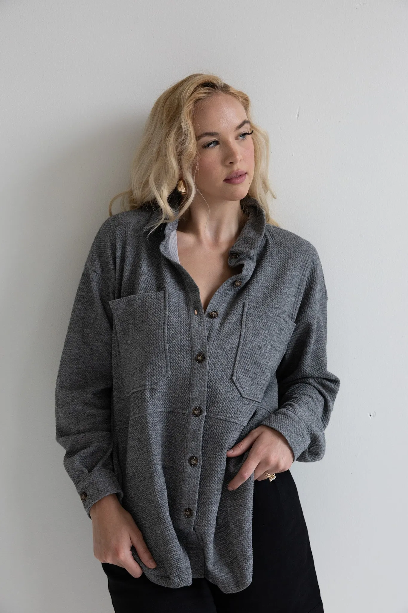 Cozy Knit Button-Up Sweater