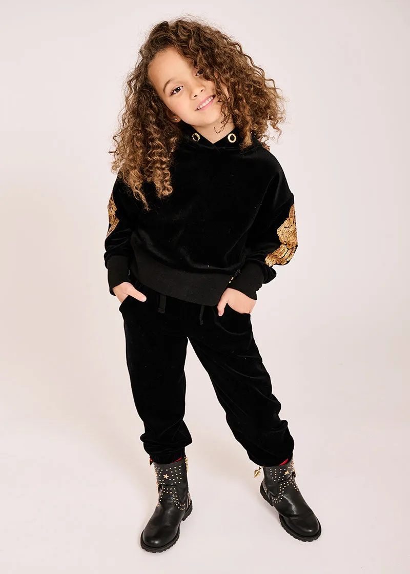Dacota Velour Jogger Black