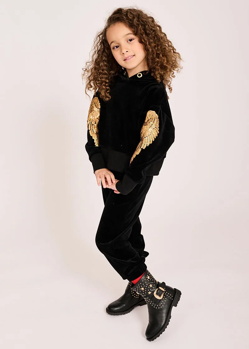 Dacota Velour Jogger Black