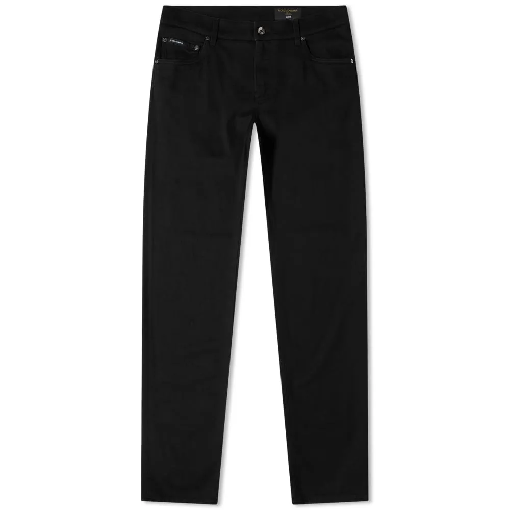 Dolce & Gabbana Slim Fit Denim Jeans, Black