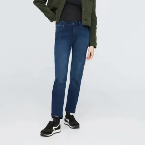 DU/ER - Performance Denim Mid Rise Girlfriend Deep Sea Blue