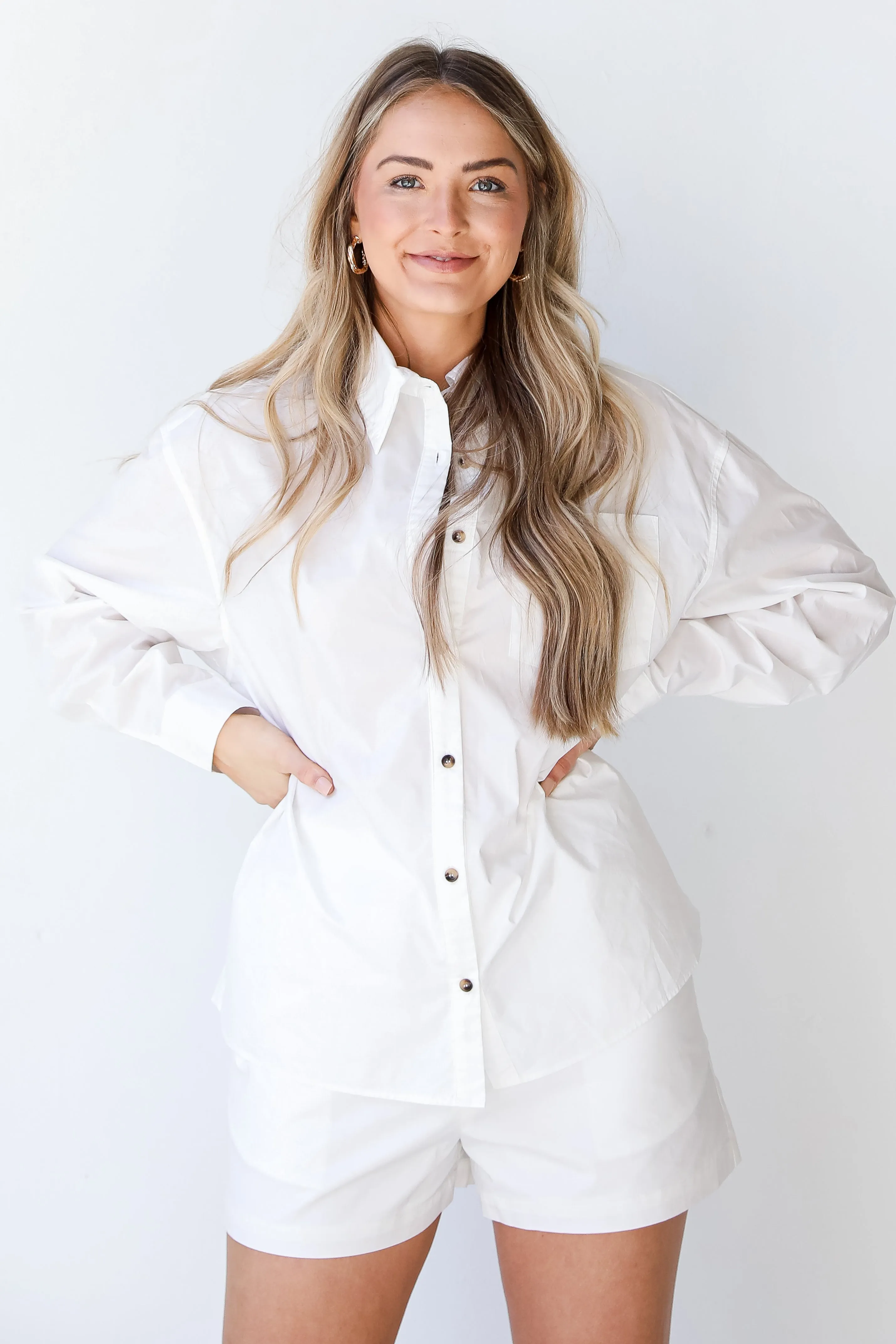 FINAL SALE - Taking Charge Button-Up Blouse