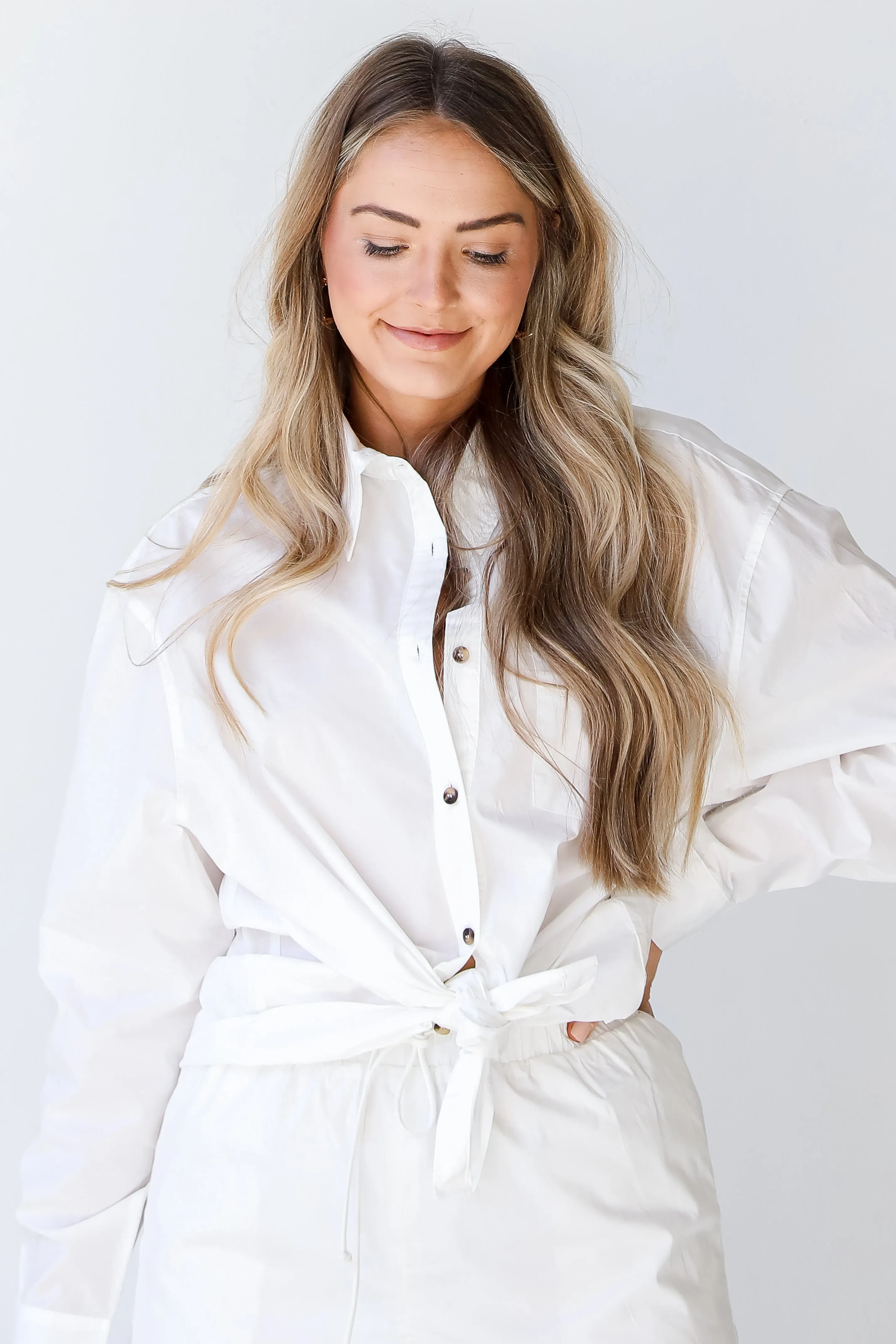 FINAL SALE - Taking Charge Button-Up Blouse