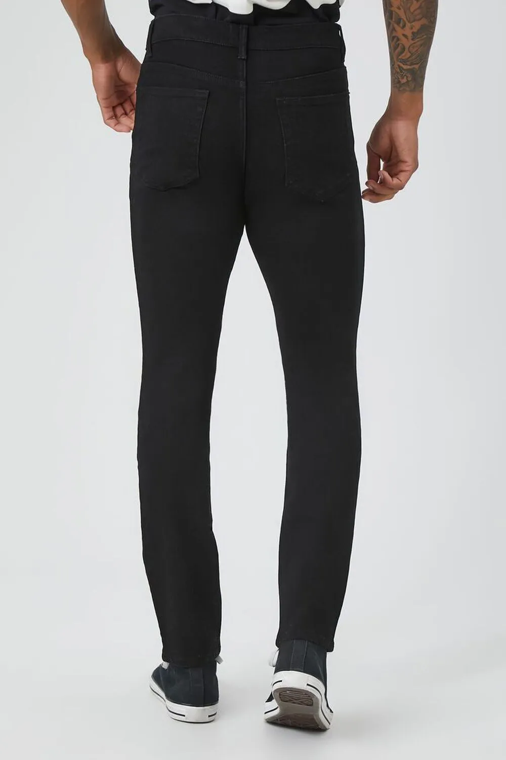 Forever 21 Stretch Denim Skinny Jeans, Black