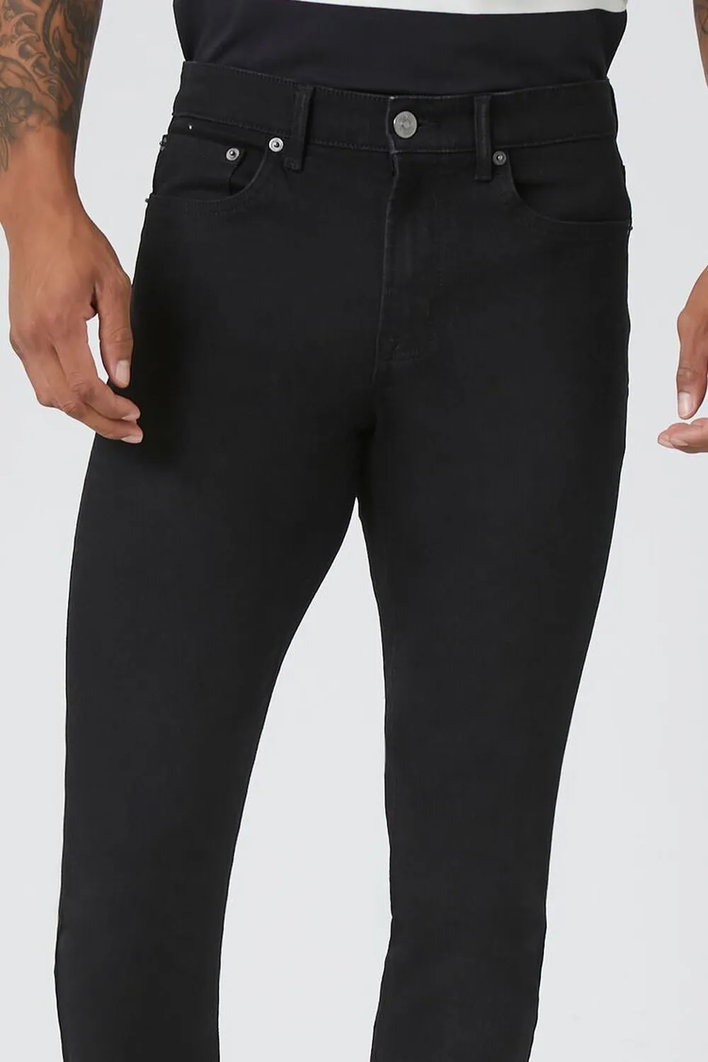 Forever 21 Stretch Denim Skinny Jeans, Black