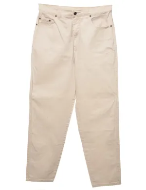 High Waist Tapered Off-White Jeans - W30 L29