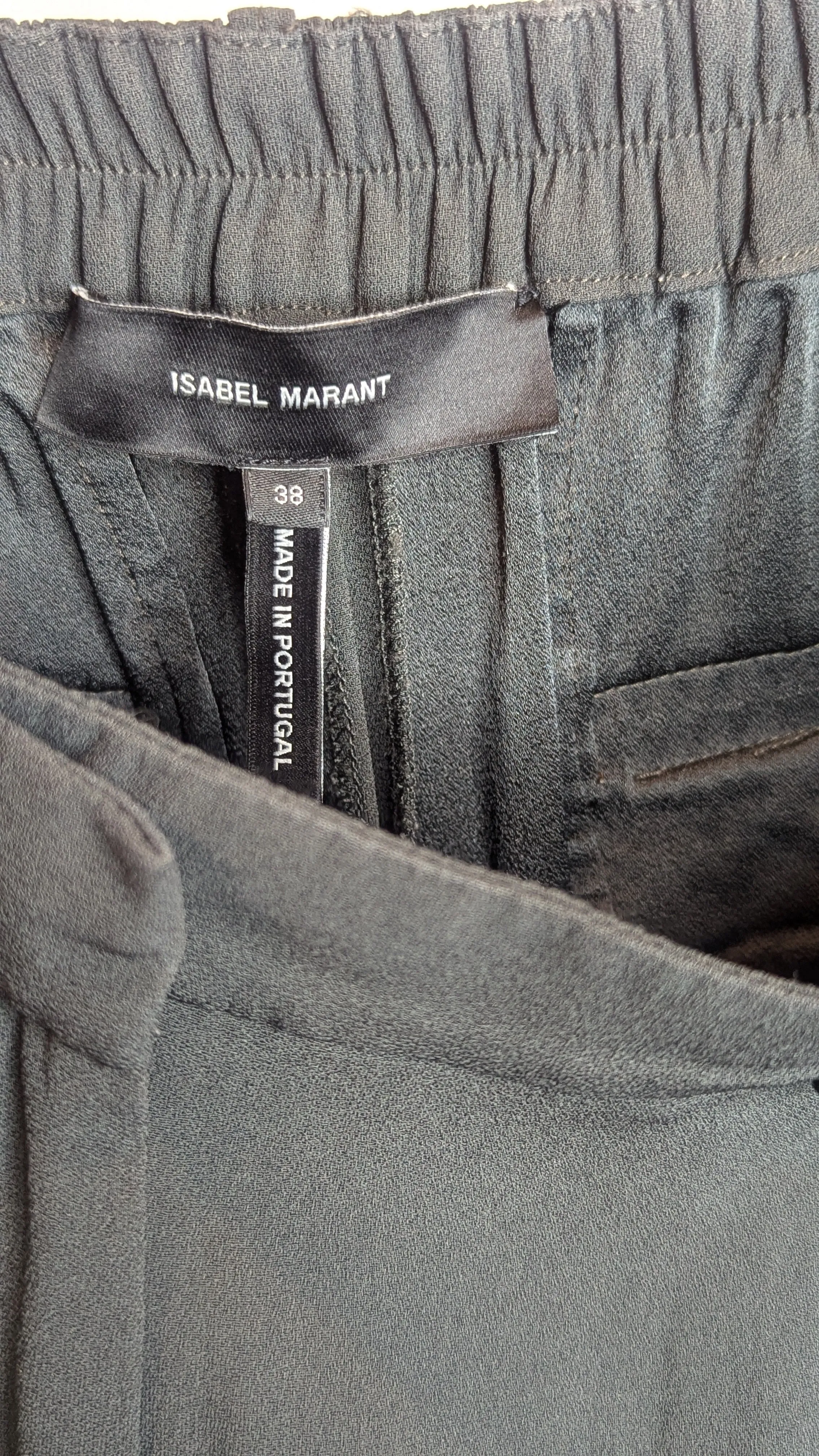 Isabel Marant Mid Rise Tailored Grey Charcoal Pants
