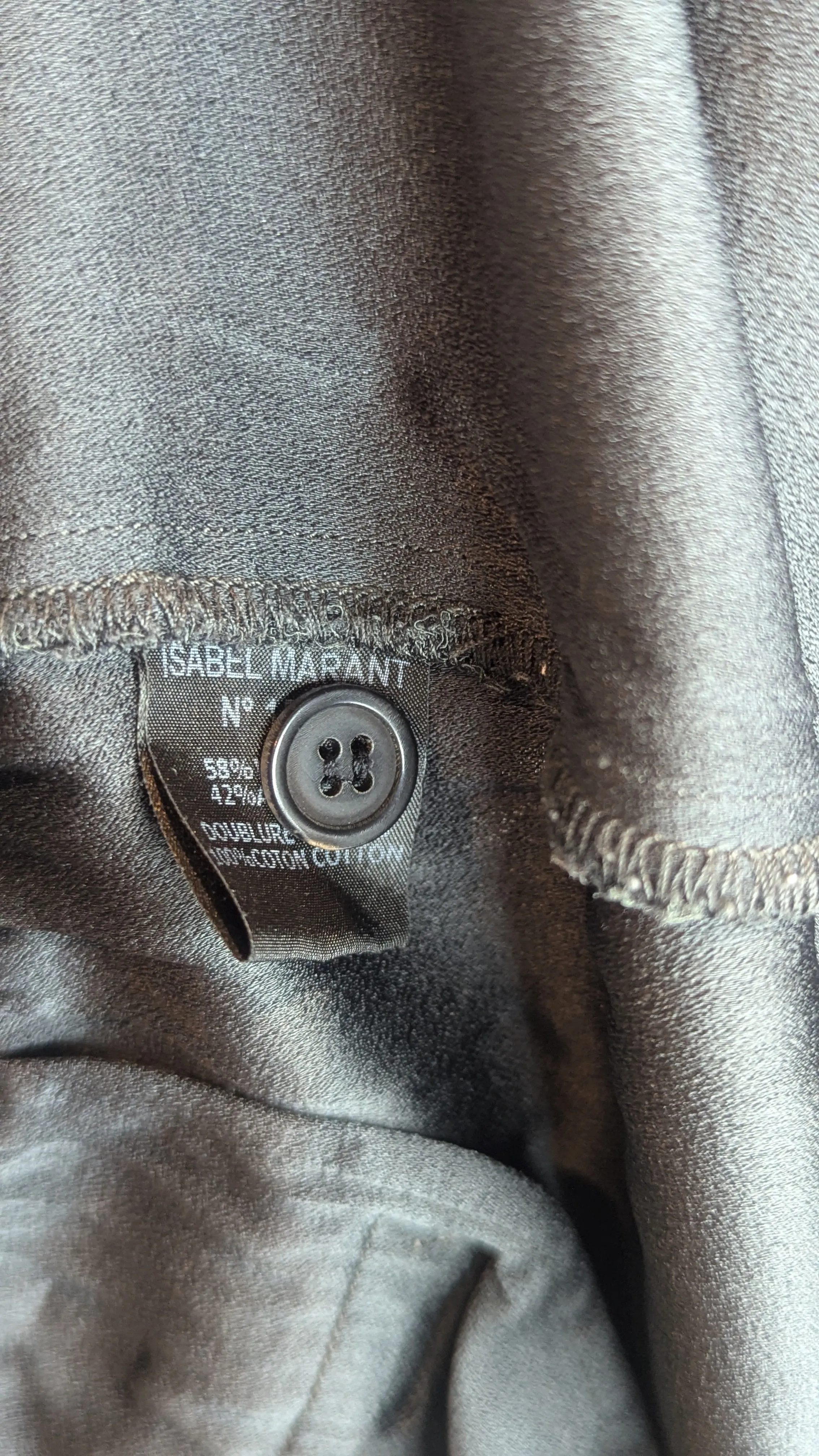Isabel Marant Mid Rise Tailored Grey Charcoal Pants