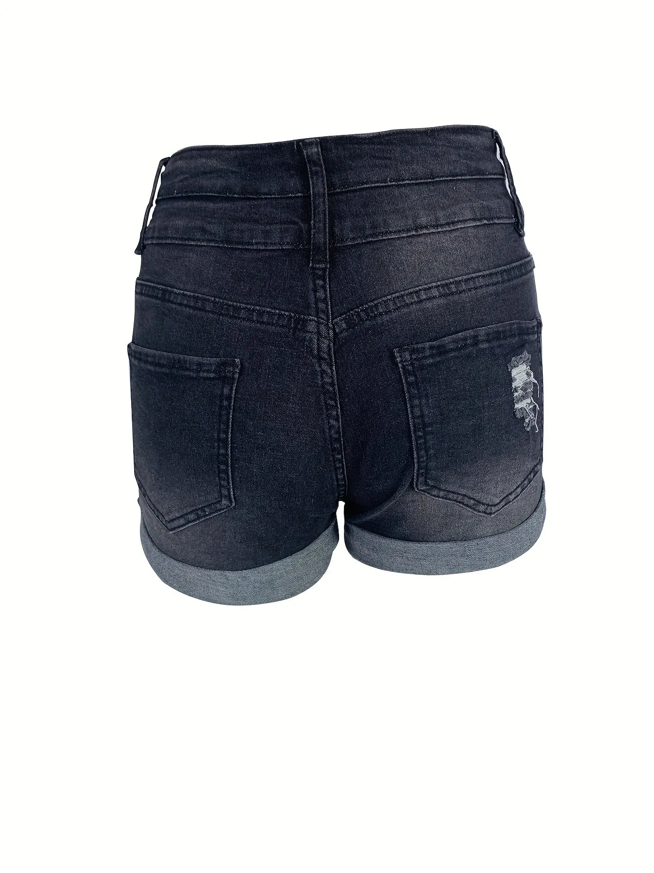 Ivyshape | Casual Double-Buttoned Denim Shorts for Women