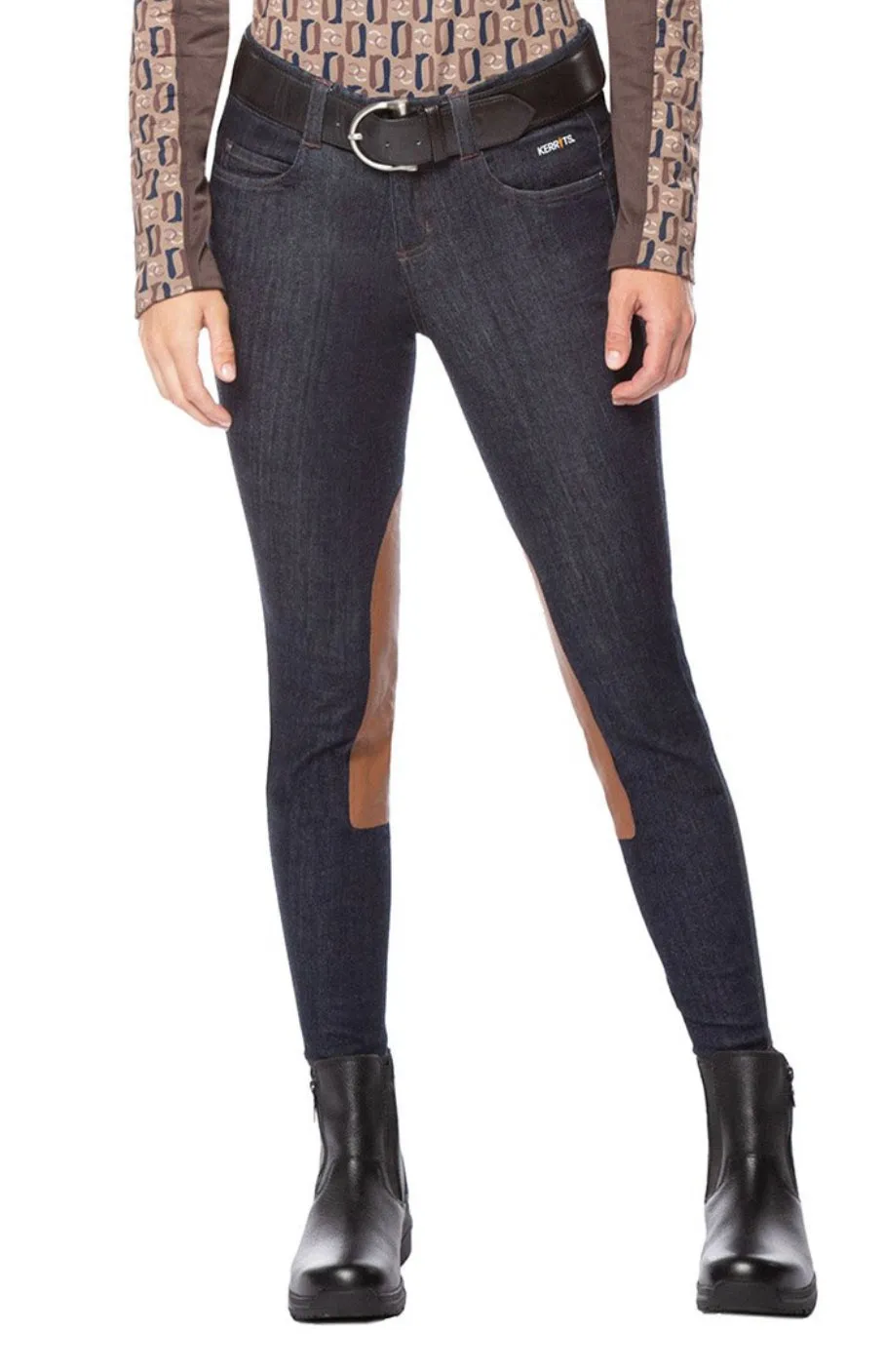 Kerrits Stretch Denim Knee Patch Breech