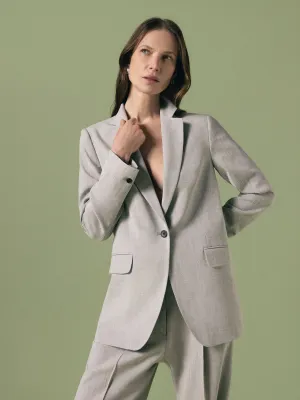 Knox Crosshatch Blazer | Grey