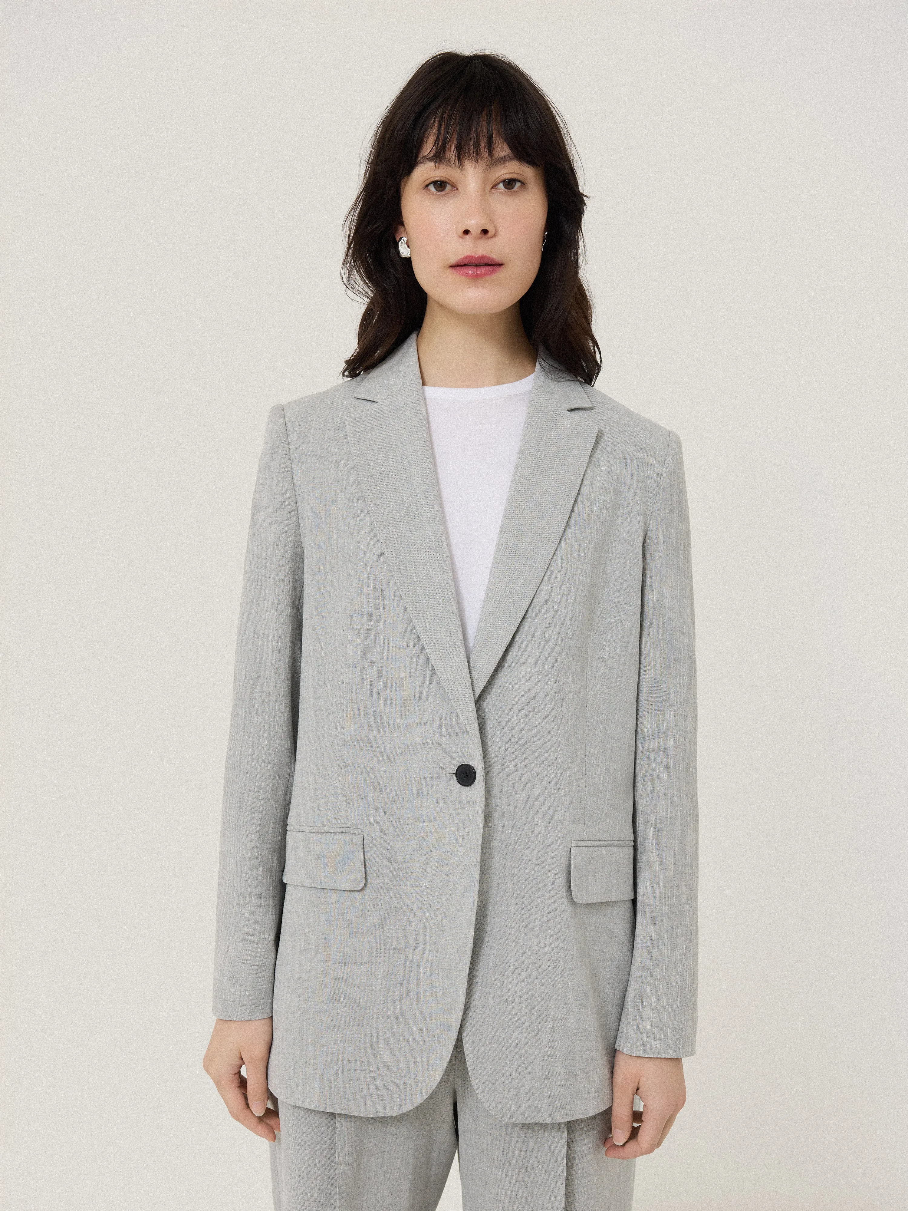 Knox Crosshatch Blazer | Grey