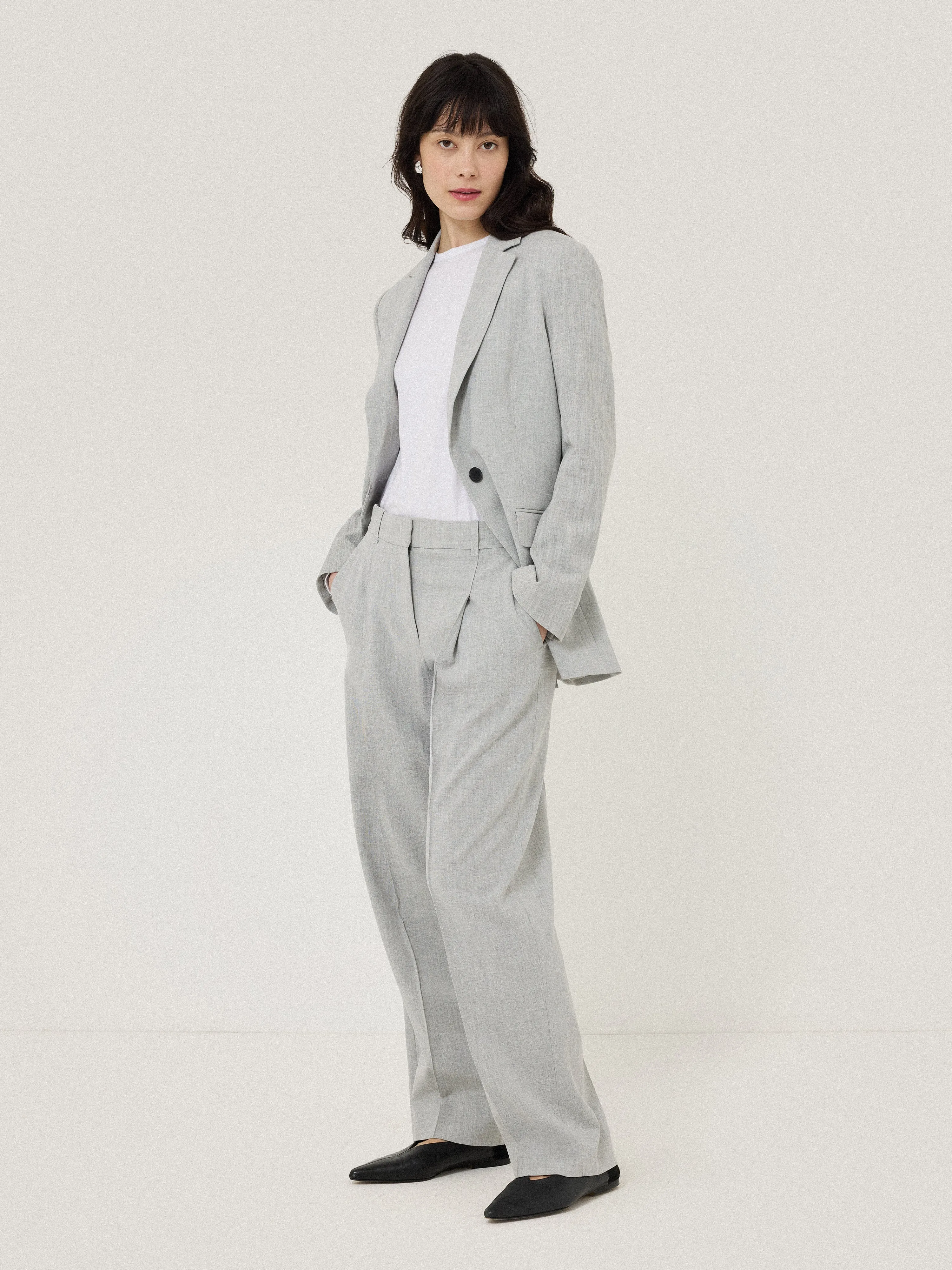 Knox Crosshatch Blazer | Grey