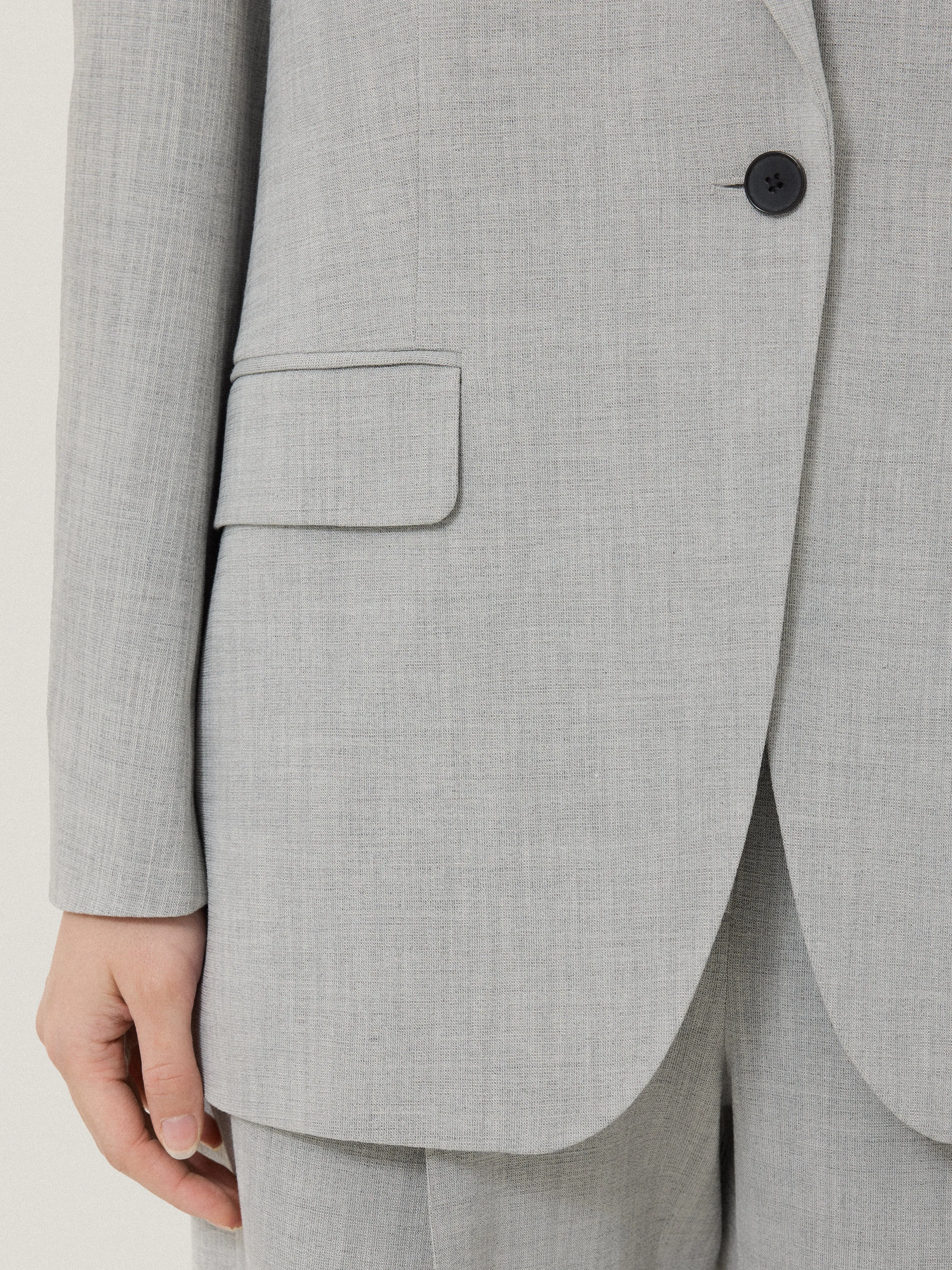 Knox Crosshatch Blazer | Grey
