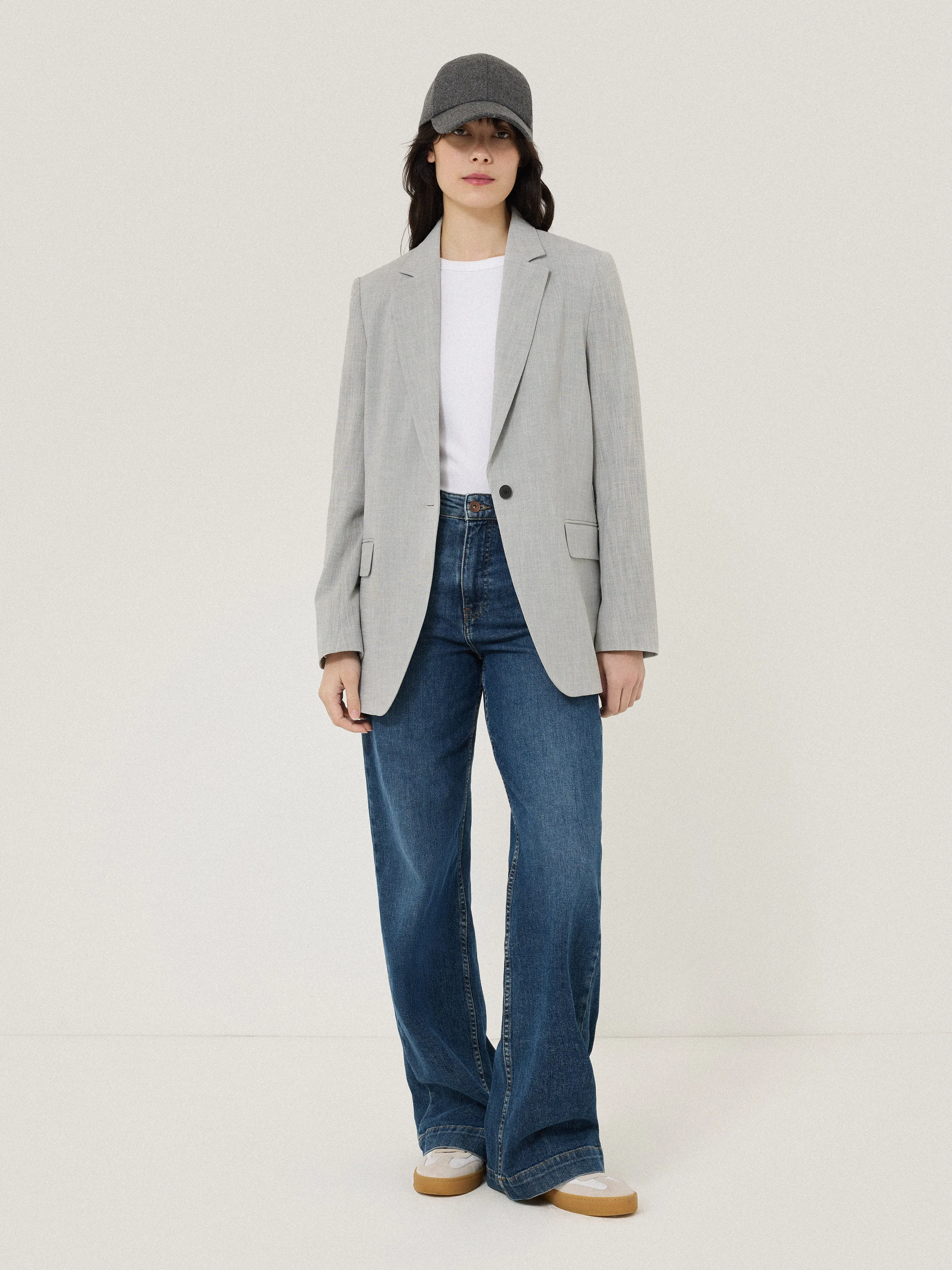 Knox Crosshatch Blazer | Grey