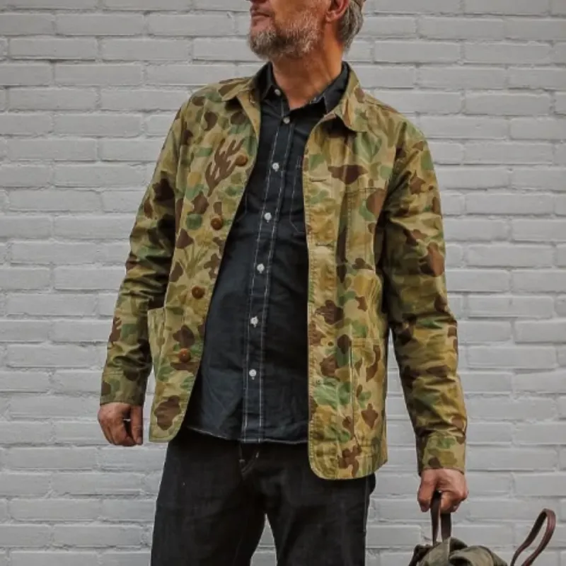 Men's Classic Casual Workwear Camouflage Long Sleeve Shirt 56359109K