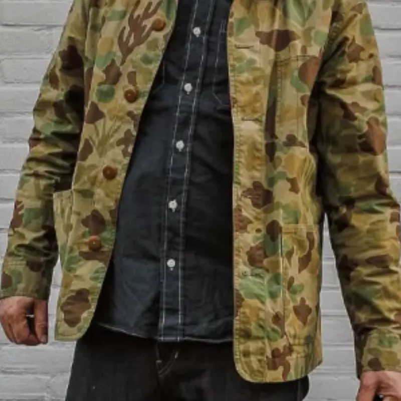 Men's Classic Casual Workwear Camouflage Long Sleeve Shirt 56359109K