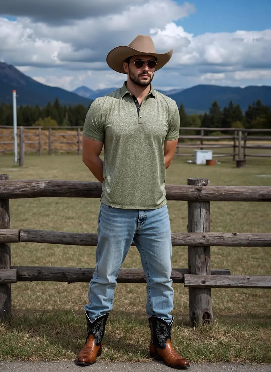 Mens Polo Golf Shirts Casual Short Sleeve Button Up Collared T-Shirt Fashion Work Business Tee Tops