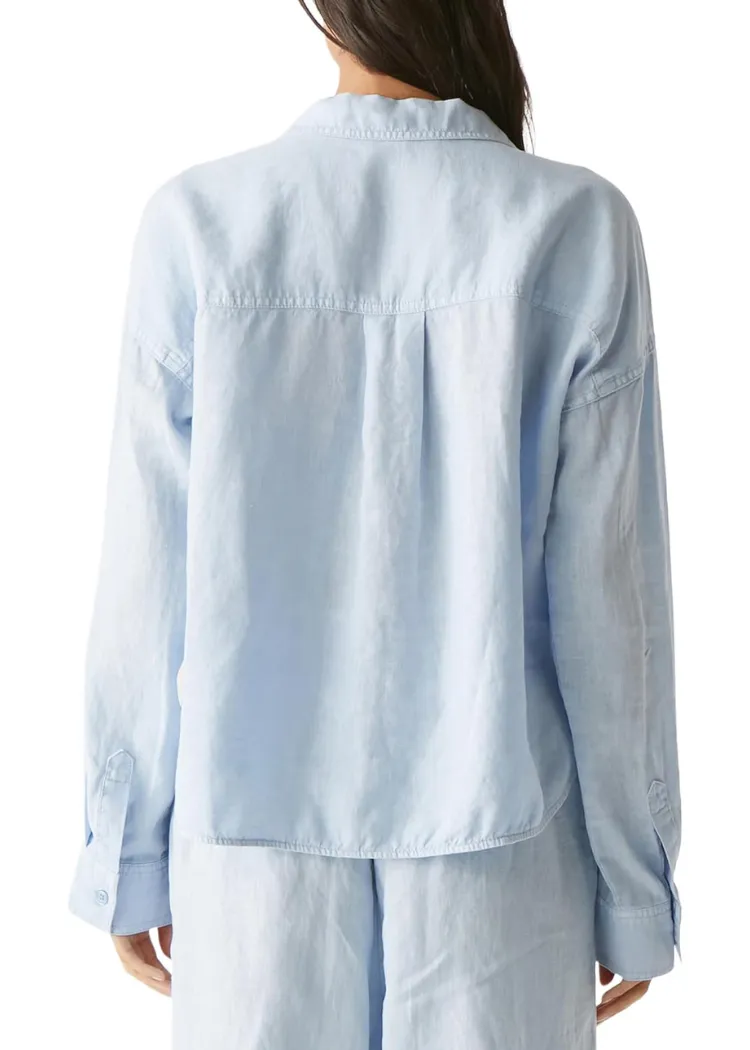 Michael Stars Gracie Button Down Shirt-Water ***FINAL SALE***