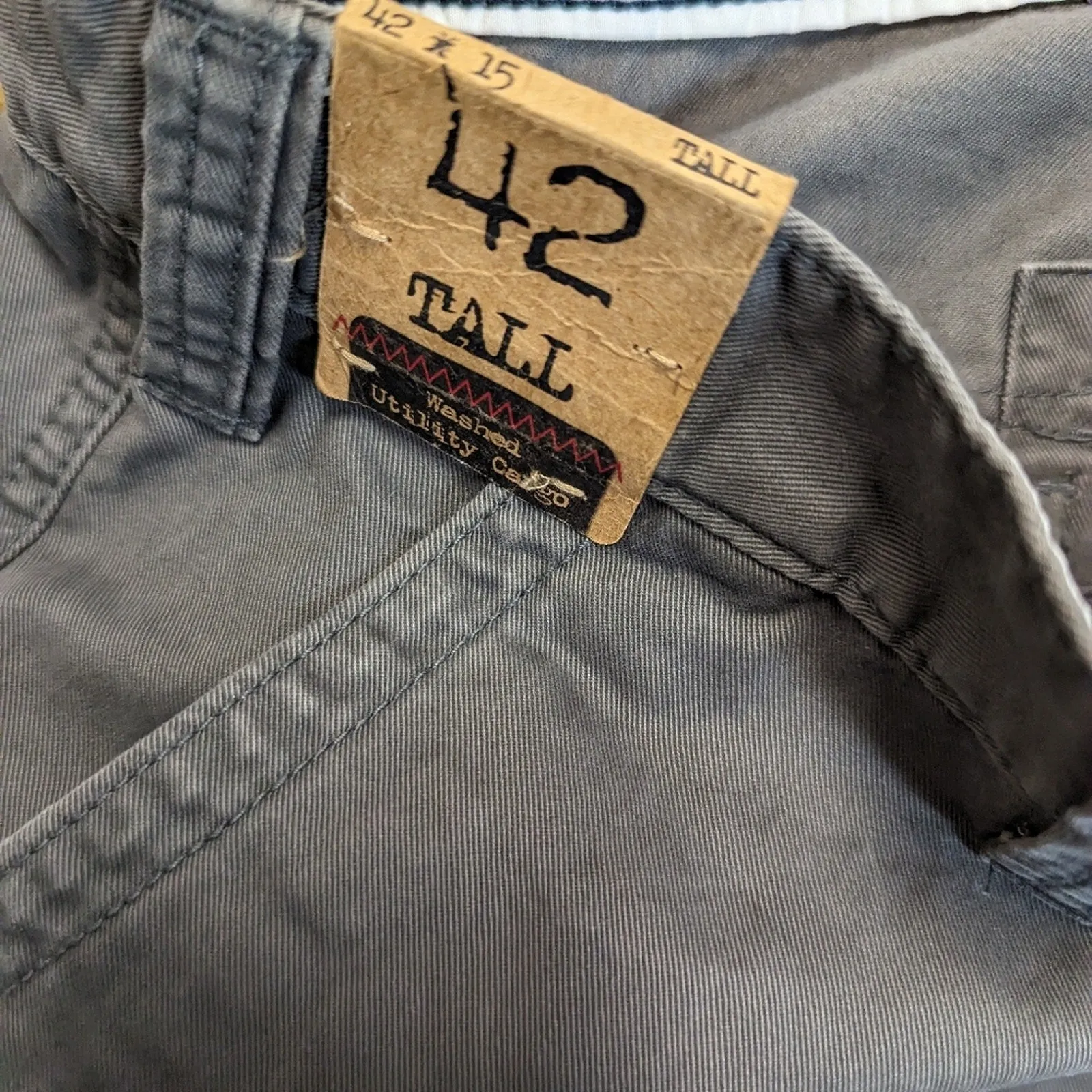 NWT Roundtree & Yorke Washed Utility Cargo Shorts 42x 15