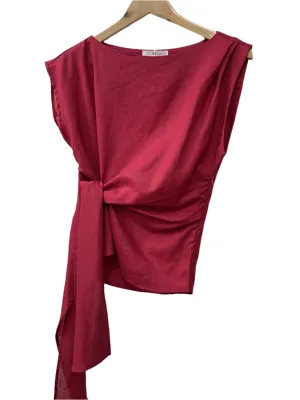 Rihanna Linen Top Berry