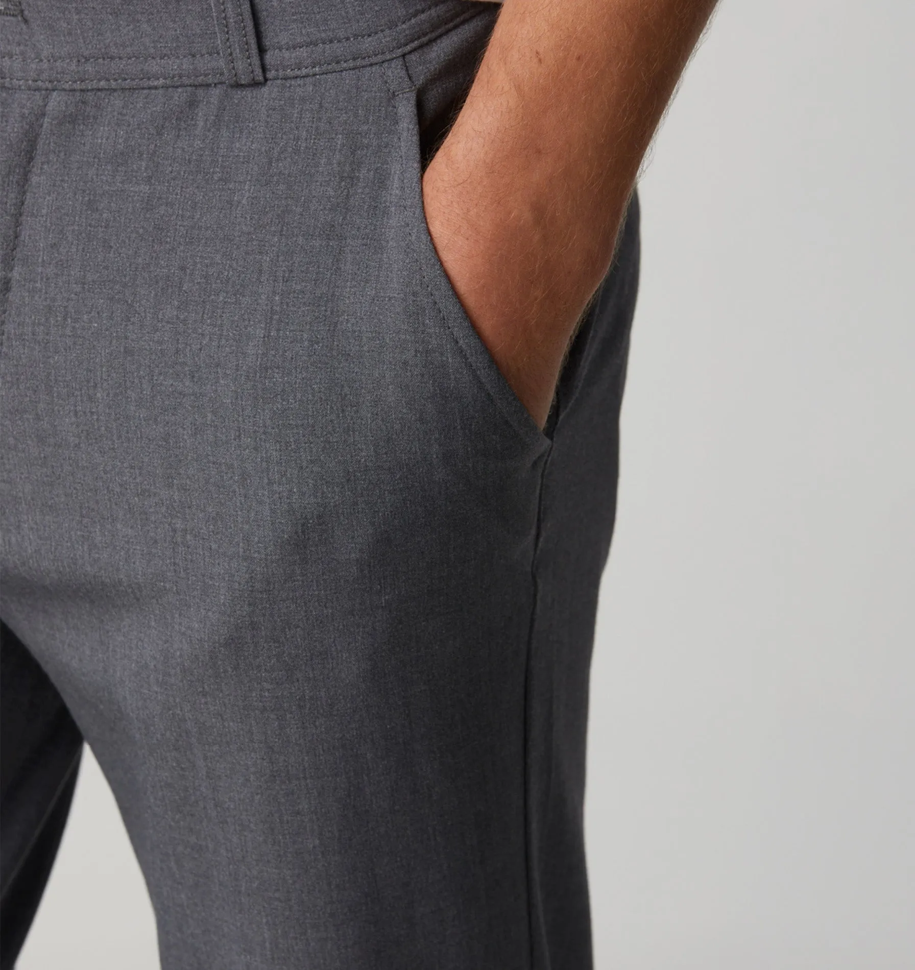 Smart Slim Kobe Pant - Charcoal Marle