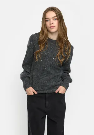SRAdelina knit - Medium Grey Melange