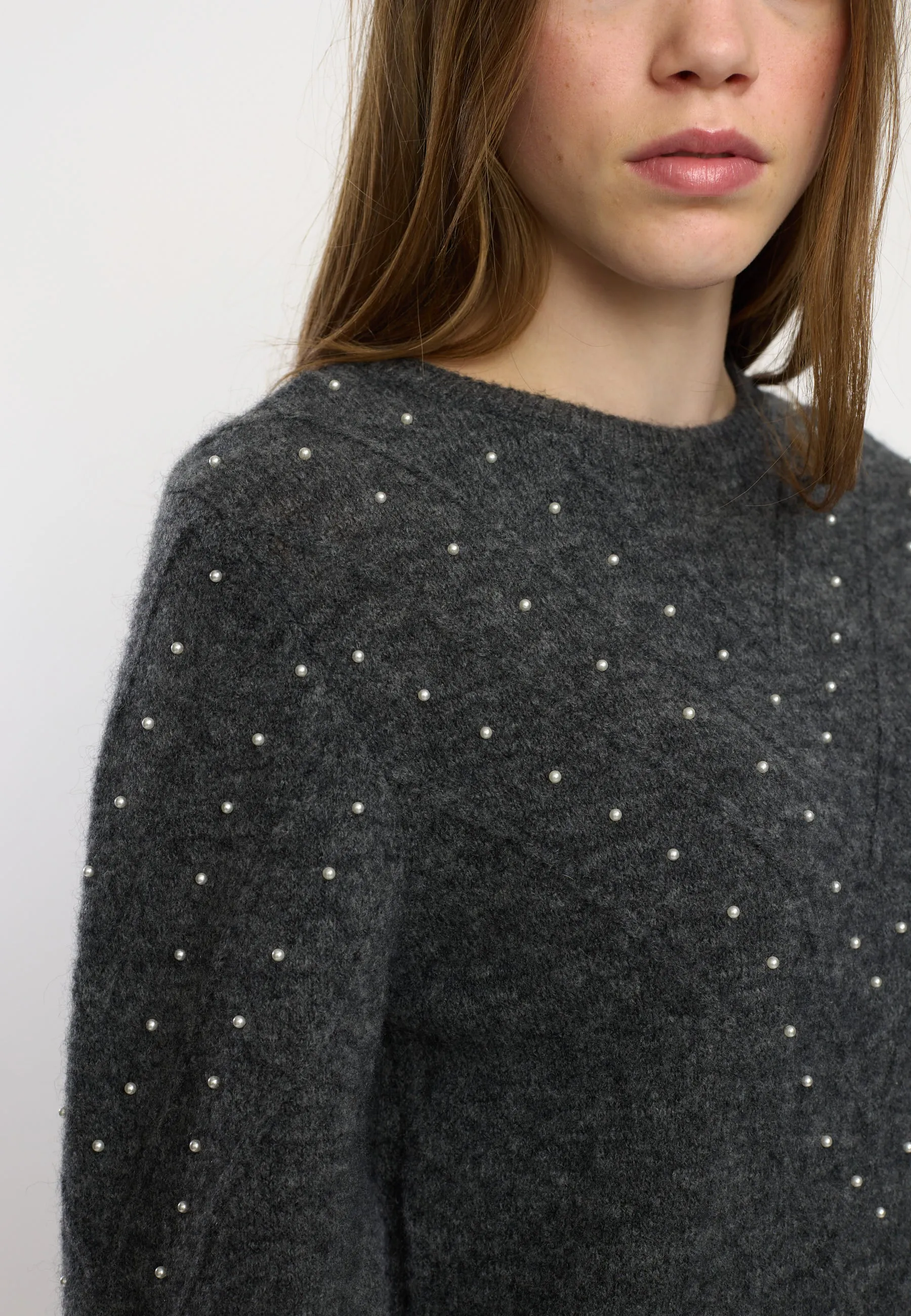 SRAdelina knit - Medium Grey Melange