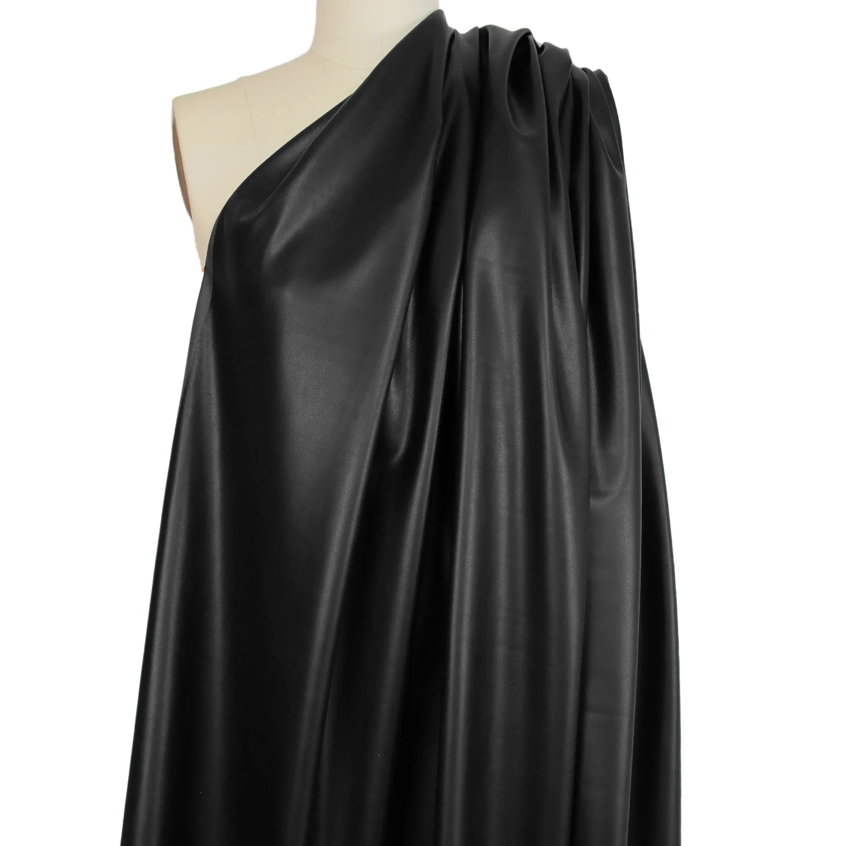 suede-backed supple faux leather - black