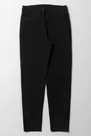 Tapered Denim Jeans Black
