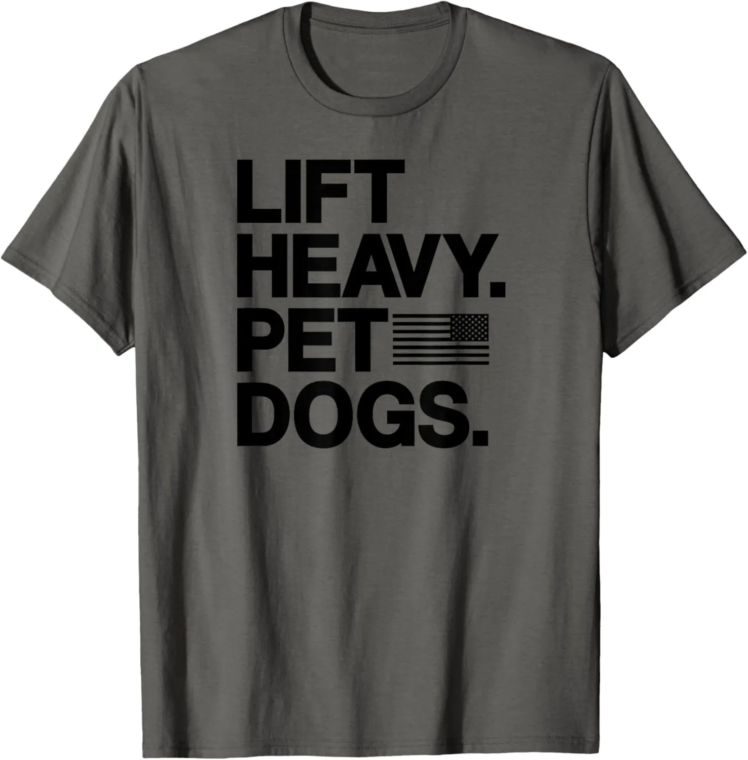 Unisex-Kids Dog Lovers Fitness Enthusiasts Classic Fit Round Neck Short Sleeve Grey T-Shirt Small