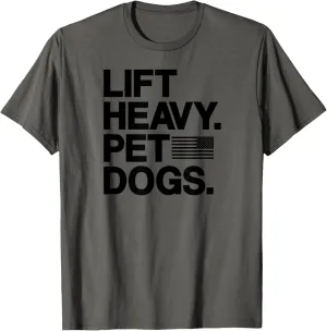 Unisex-Kids Dog Lovers Fitness Enthusiasts Classic Fit Round Neck Short Sleeve Grey T-Shirt Small
