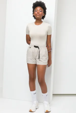Utility Canvas Strap Short Beige
