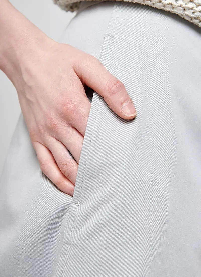 Wide-Leg Cotton Gabardine Pant
