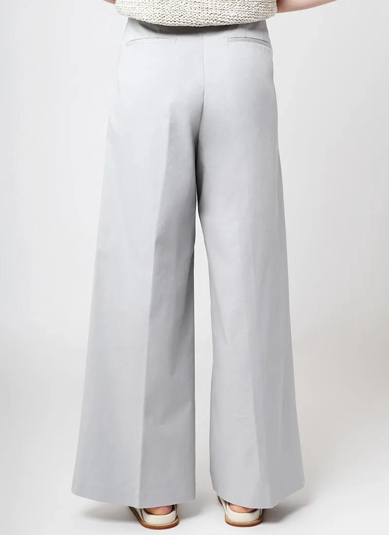 Wide-Leg Cotton Gabardine Pant