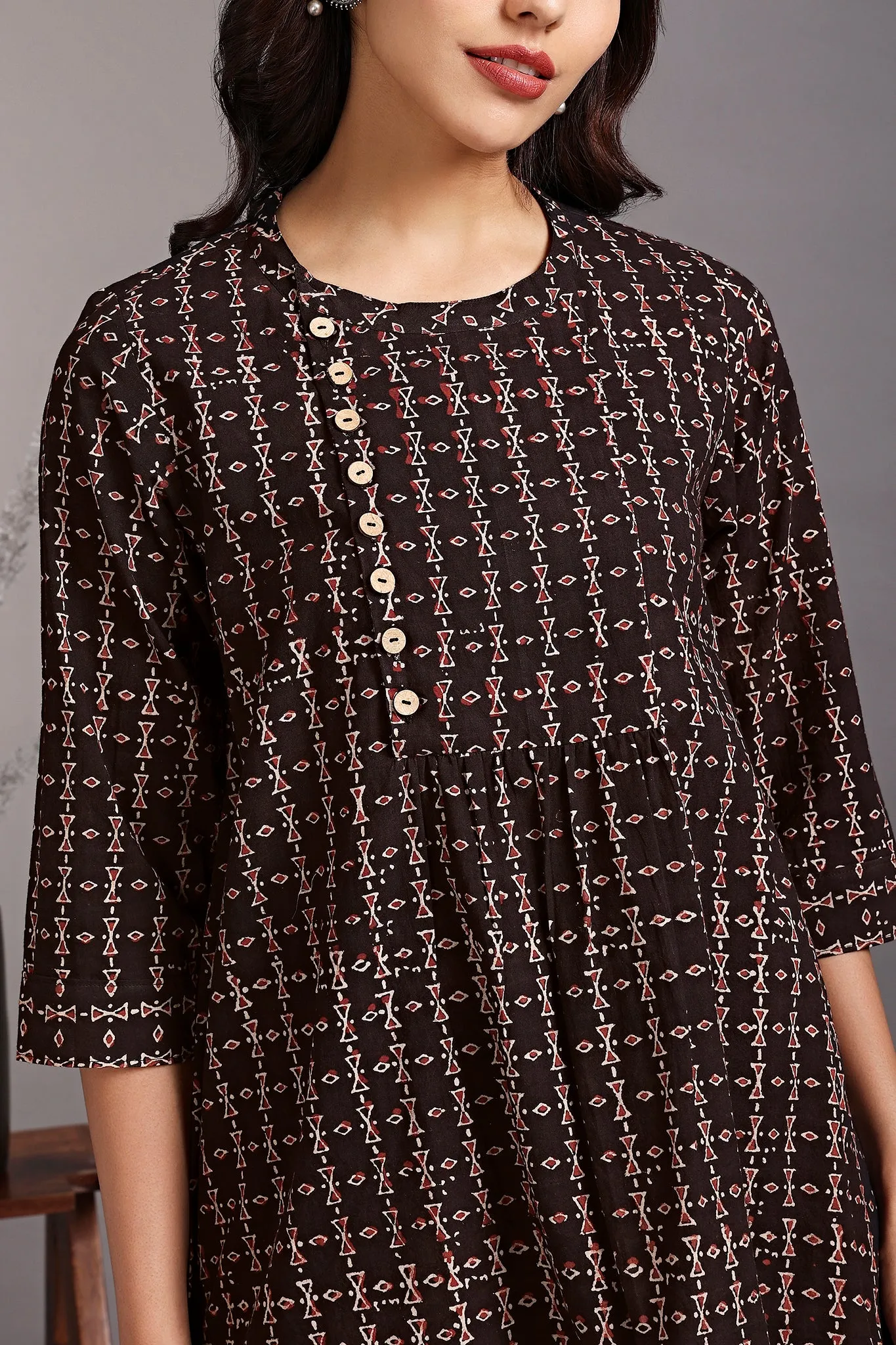 zen yoke top - midnight musings & delicate motif